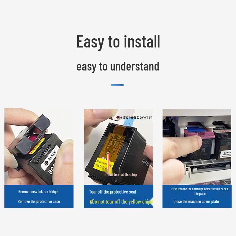 V4INK 803 Refillable Color Ink Cartridge for HP Printers