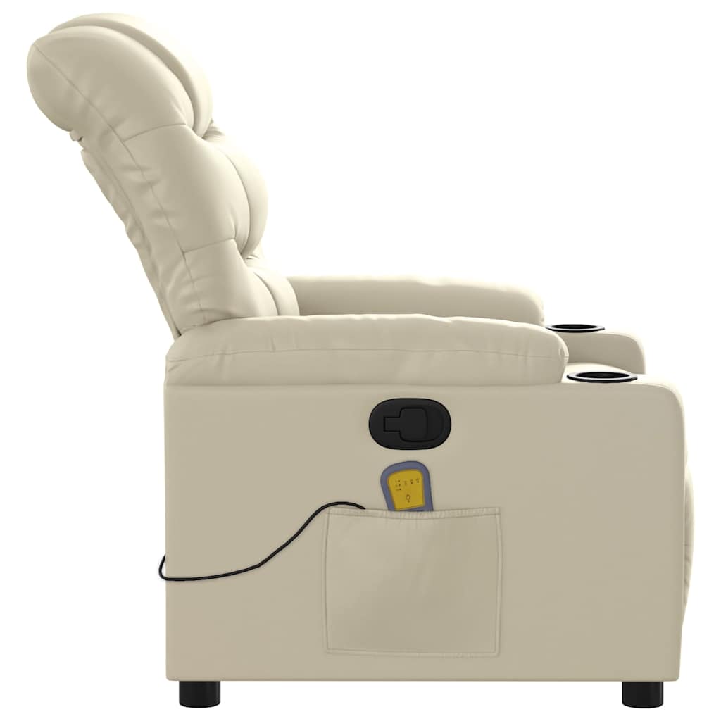 Massage Chair Cream Synthetic Leather