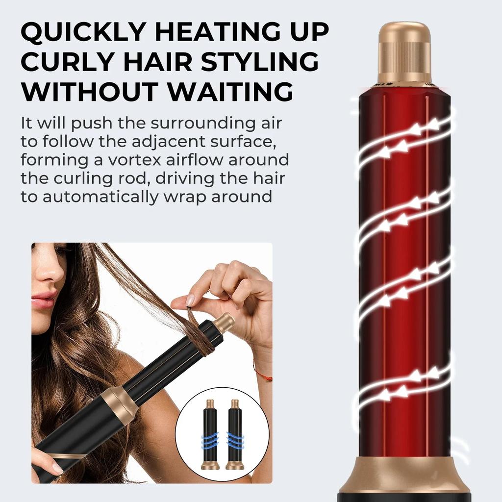 6 в 1 Фен для волос Щипцы для завивки Выпрямитель для волос Щетка для волос Электрический фен Складная расческа для укладки Многофункциональный стайлер для волос Уход за волосами