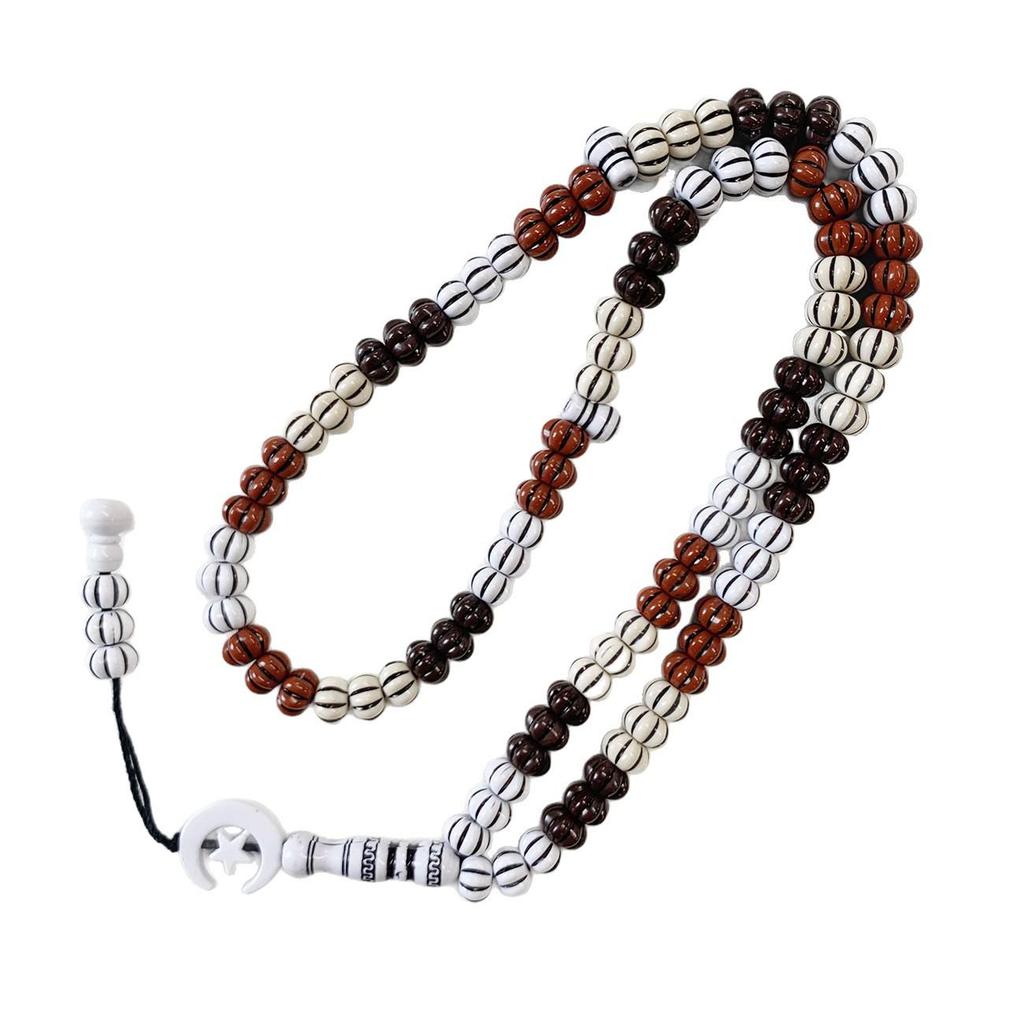 Четырехцветный акриловый браслет из бусин в виде тыквы: Мусульманские молитвенные четки и ближневосточные четки для восхваления