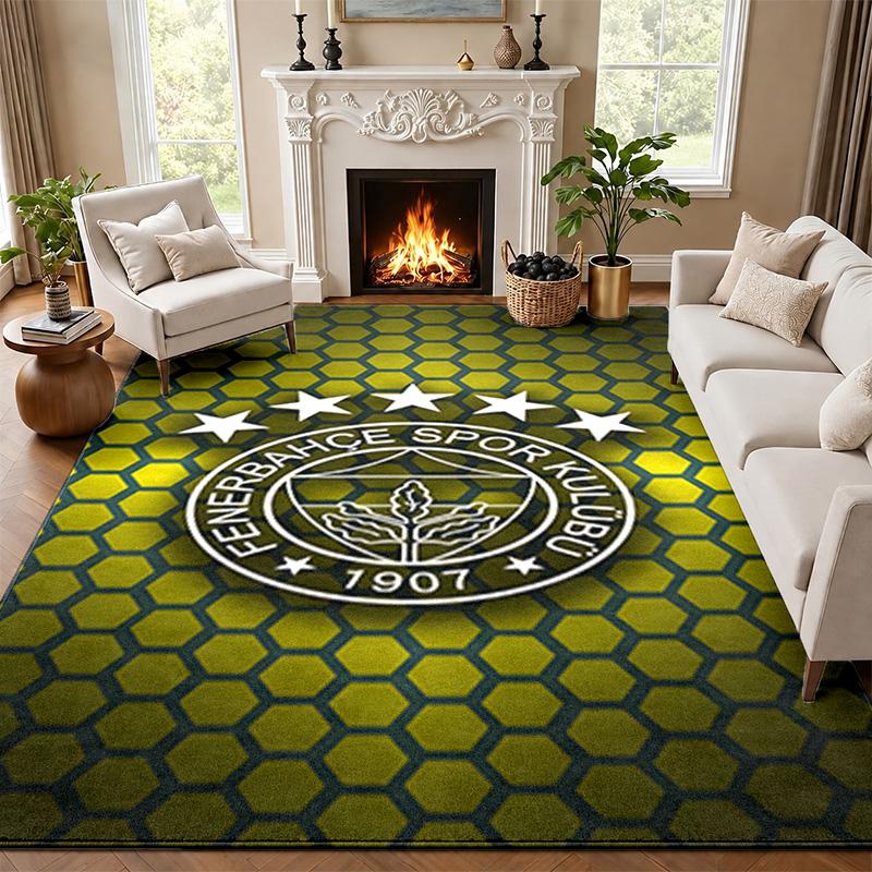 Fenerbahce Carpet Door Mat for Living Room or Bedroom Protective Mat Under Chair Office Decoration Christmas Gift Birthday Present