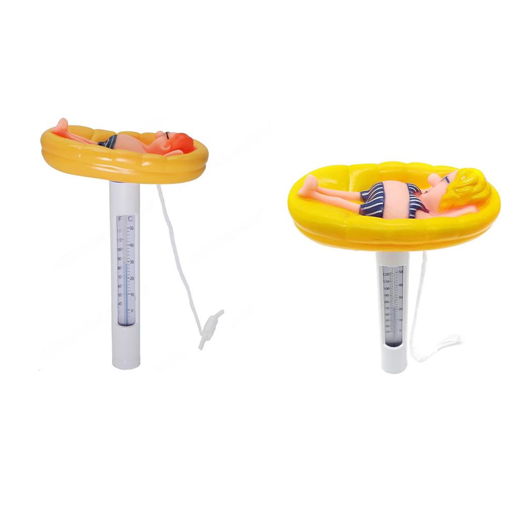 ABS бассейн вода милый мультфильм дрейфующий точный джакузи пруд для рыбы измеритель температуры измеритель