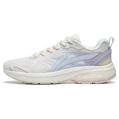 Li Ning нескользящие и дышащие низкие повседневные беговые кроссовки женские белые синие фиолетовые ARXT014-4