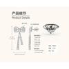 Silvere Glam European And American Light Luxury And High-end Style Bow Moissanite Ear Studs, Silver Ear Rings Long Full-stone Ear Accessories