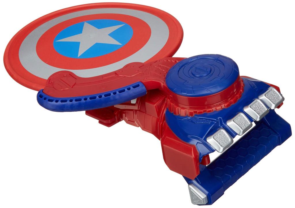 NERF Power Moves Marvel Captain America Shield Sling Roleplay Toy, Disc Launcher, Ages 5+ (Size M)