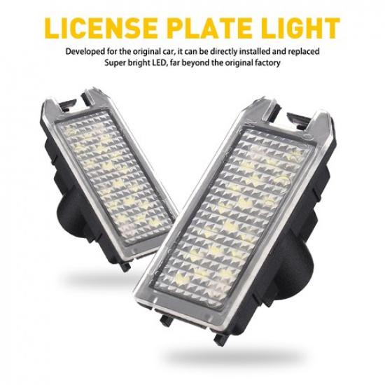 2 шт. для Fiat 500 Levante Maserati 2013- Подсветка номерного знака 18LED US
