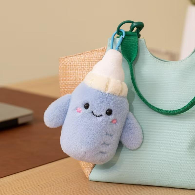 Cute Milk Bottle Plush Toy Super Soft Kawaii Milk Bottle Pillow Nap Cushion Sleeping Companion Doll Mini Bottle Keychain Gift