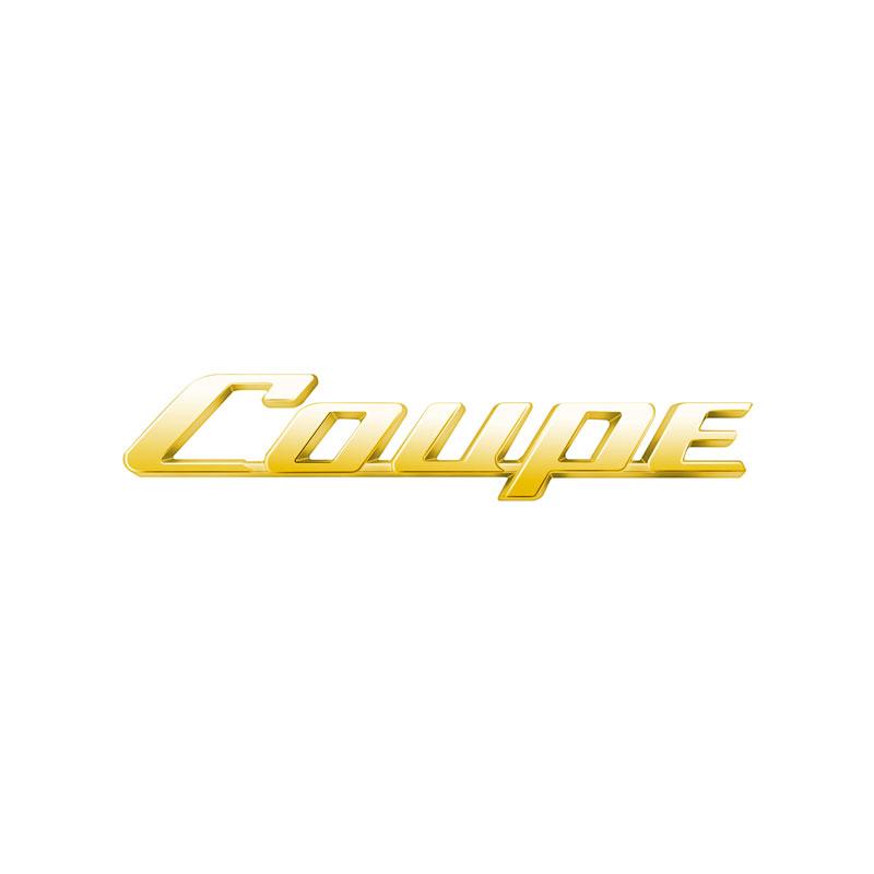 Car Styling 3D COUPE Letter Logo Decorative Metal Adhesive Emblem Rear Trunk Badge Fender Sticker Body Decal Car Accessories
