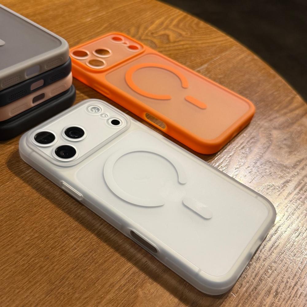 Матовый прозрачный чехол для беспроводной зарядки Magsafe для iPhone 17 Air 16 15 14 13 Pro Max, съемная защита объектива камеры, противоударный чехол