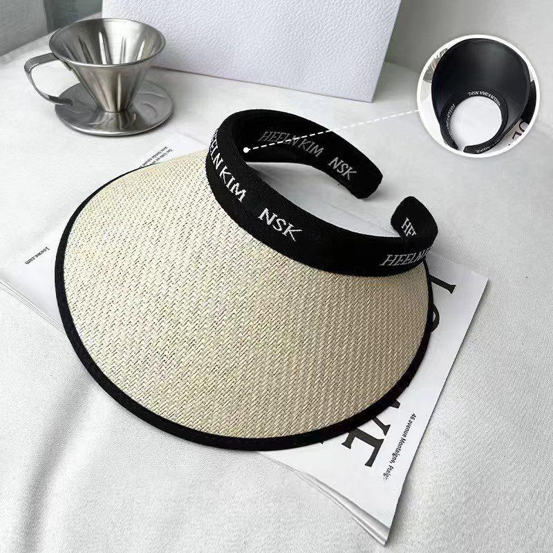 Женская соломенная шляпа с широкими полями и солнцезащитным козырьком, летняя кепка с защитой от ультрафиолета для путешествий на пляж