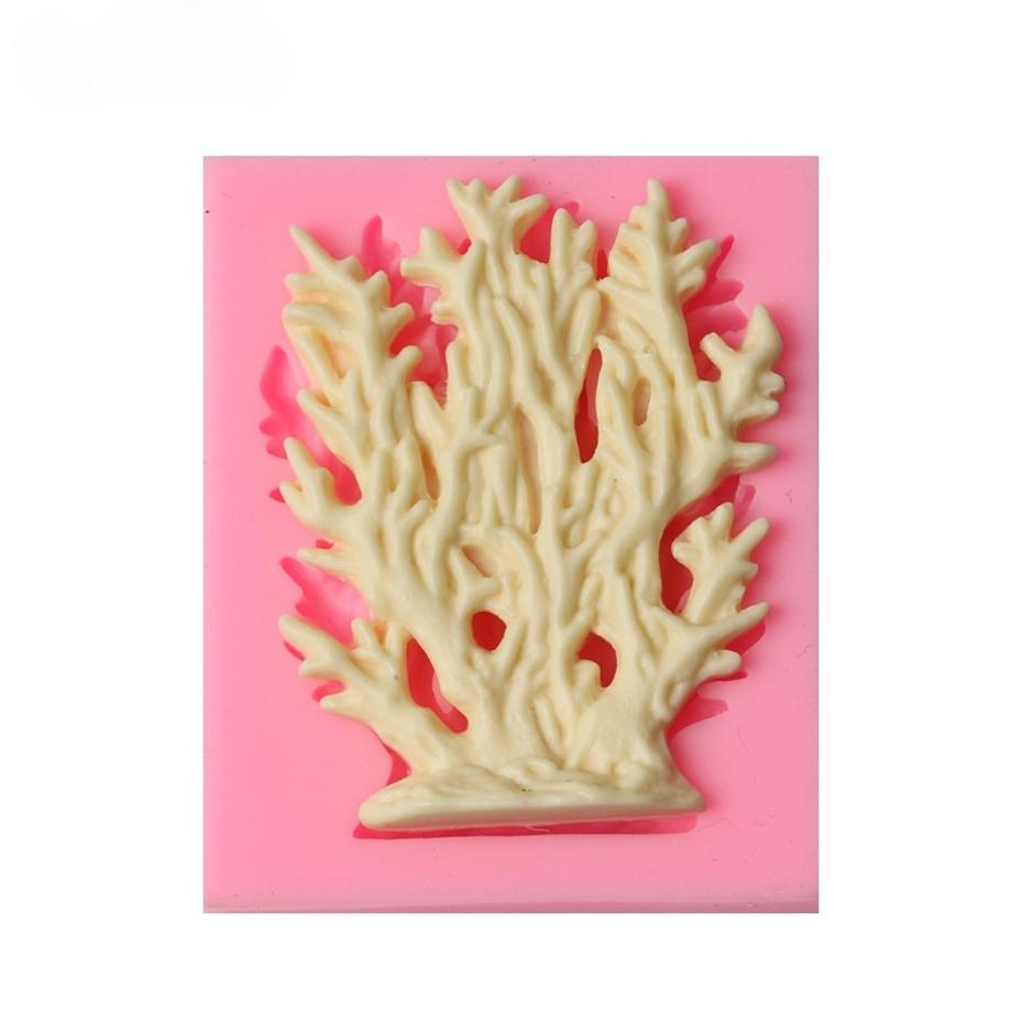 1 Pcs Sea Coral Shape Silicone Mold Fondant Mold Cake Decorating Tools Chocolate Mold Color Random