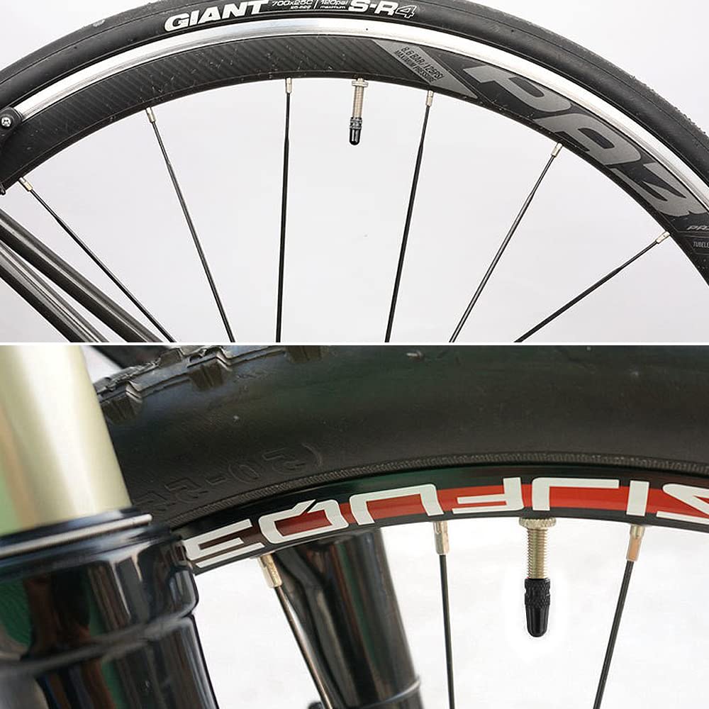 YFFSFDC набор из 4 колпачков для вентилей велосипедных шин Presta из алюминиевого сплава, колпачки для вентилей Presta, алюминиевые колпачки для вентилей, французский клапан для шоссейного велосипеда, черный цвет