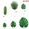 Artificial Palm Leaves Tropical Plant with Faux Monstera Leaves Stems Simulation Safari Leaves for Hawaiian Table Leaves Decorations 6 Kinds