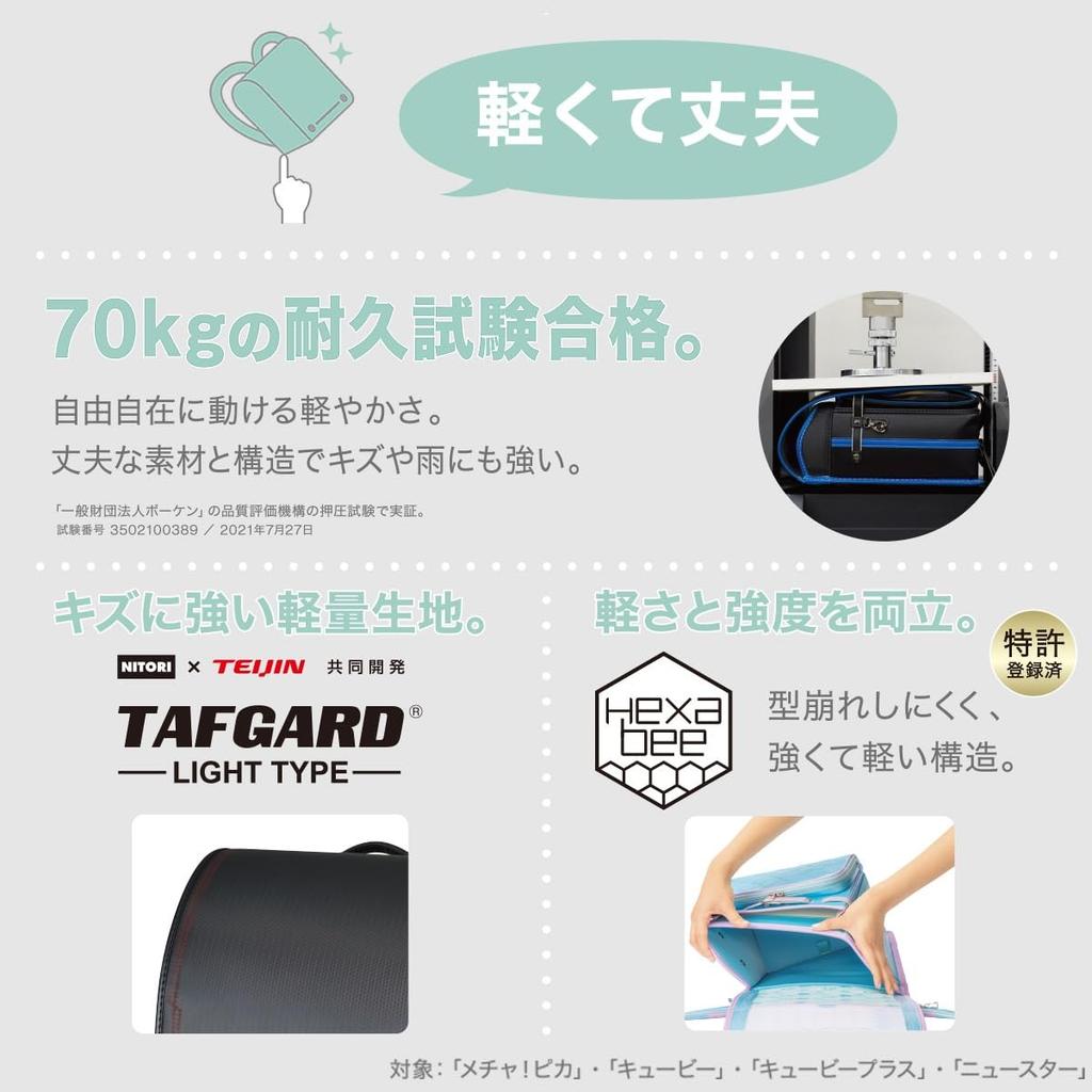 Nitori Newstar Wanpaku Group School Bag WPGNBD Pearl Grape NITORI 8097232