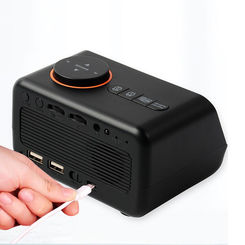 Многофункциональный радио-будильник со светодиодной подсветкой, музыкой, таймером, перезаряжаемый FM-радио-будильник для дома