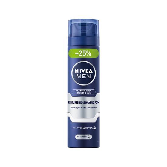 [НОВИНКА/Большая емкость] Пена для бритья Nivea Men Protect & Care 250 мл