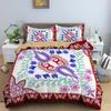Mandala Flower Duvet Cover Set Bohemian Comforter Cover Exotic Floral Teens Adults Double Queen King Size Polyester Quilt Cover