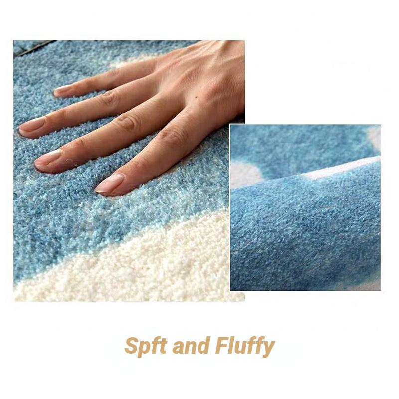 Modern Light Colored Round Living Room Carpet Decoration Bedroom Soft Non-slip Sofa Rug Washable Large Area Study Floor Mats