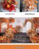 Autumnal Orange Silk Flower Pots for Wedding Aisle Décor