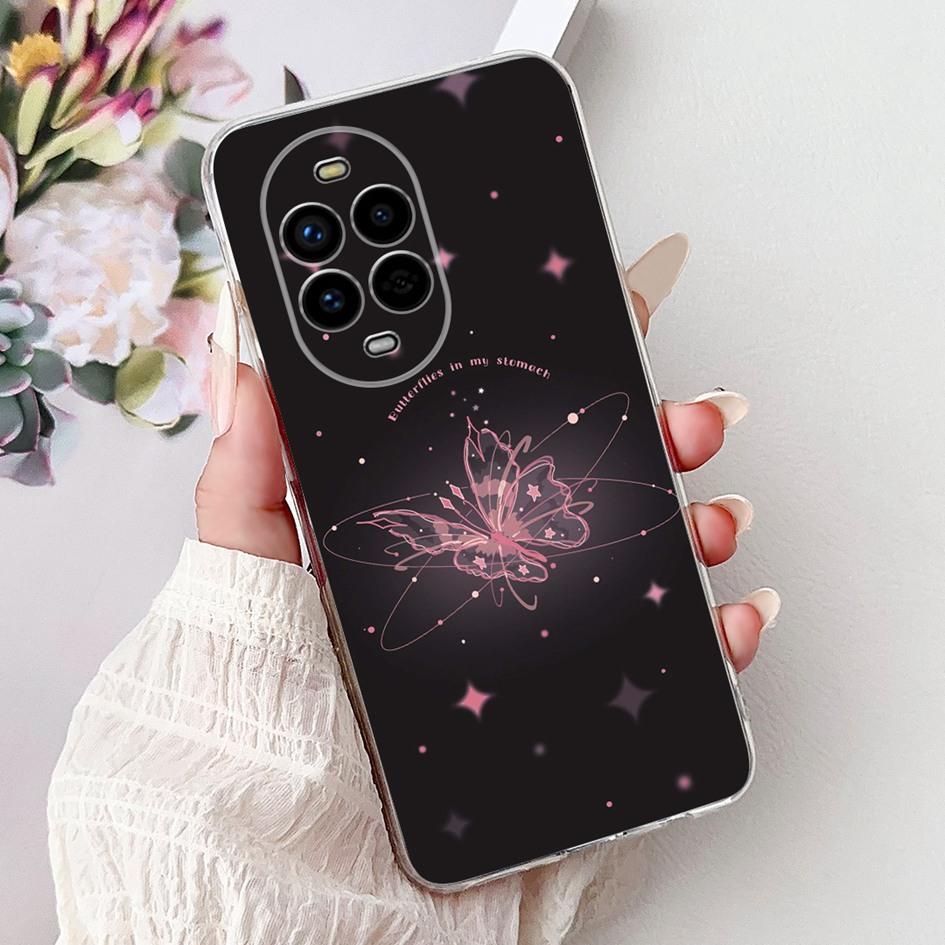 For Huawei Nova 13 Case Nova13 5G Cover BLK-AL80 Funda Popular Flower Butterfly Soft Clear Silicone Cases For Nova 13 Pro Bumper