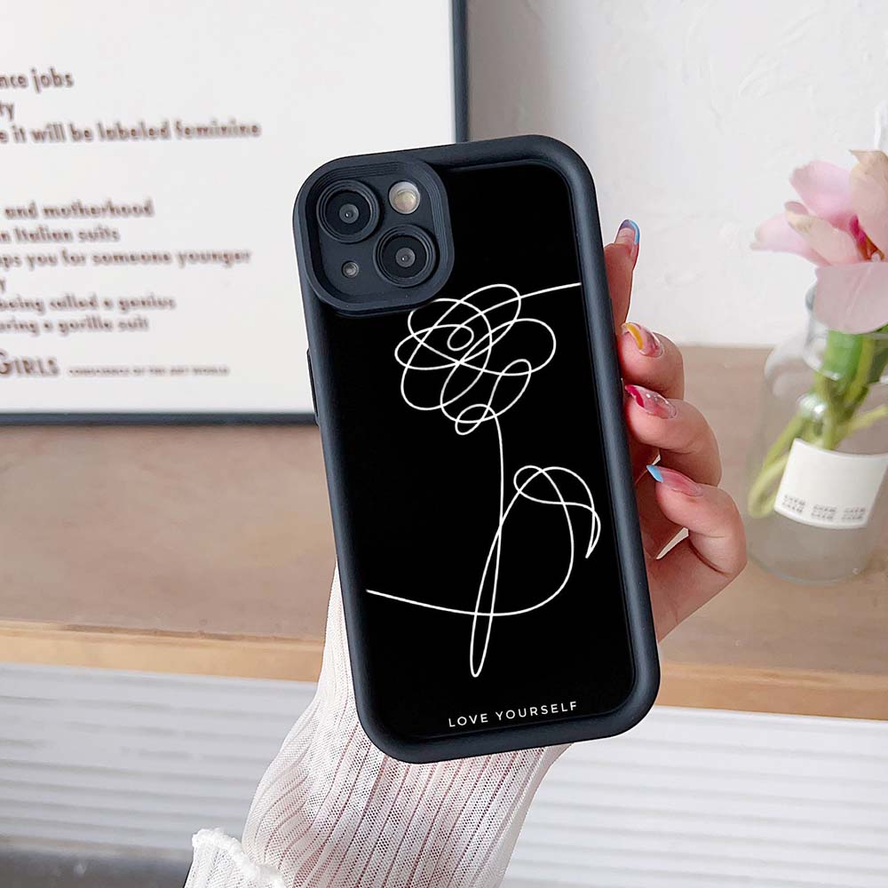 Sky Eye Ladder Phone Case for iPhone 15 14 13 12 11 Samsung A14 A15 A25 A24 S23 FE Huawei Honor 90 Angel Eye Soft Cover A18 Love Yourself Flower Art