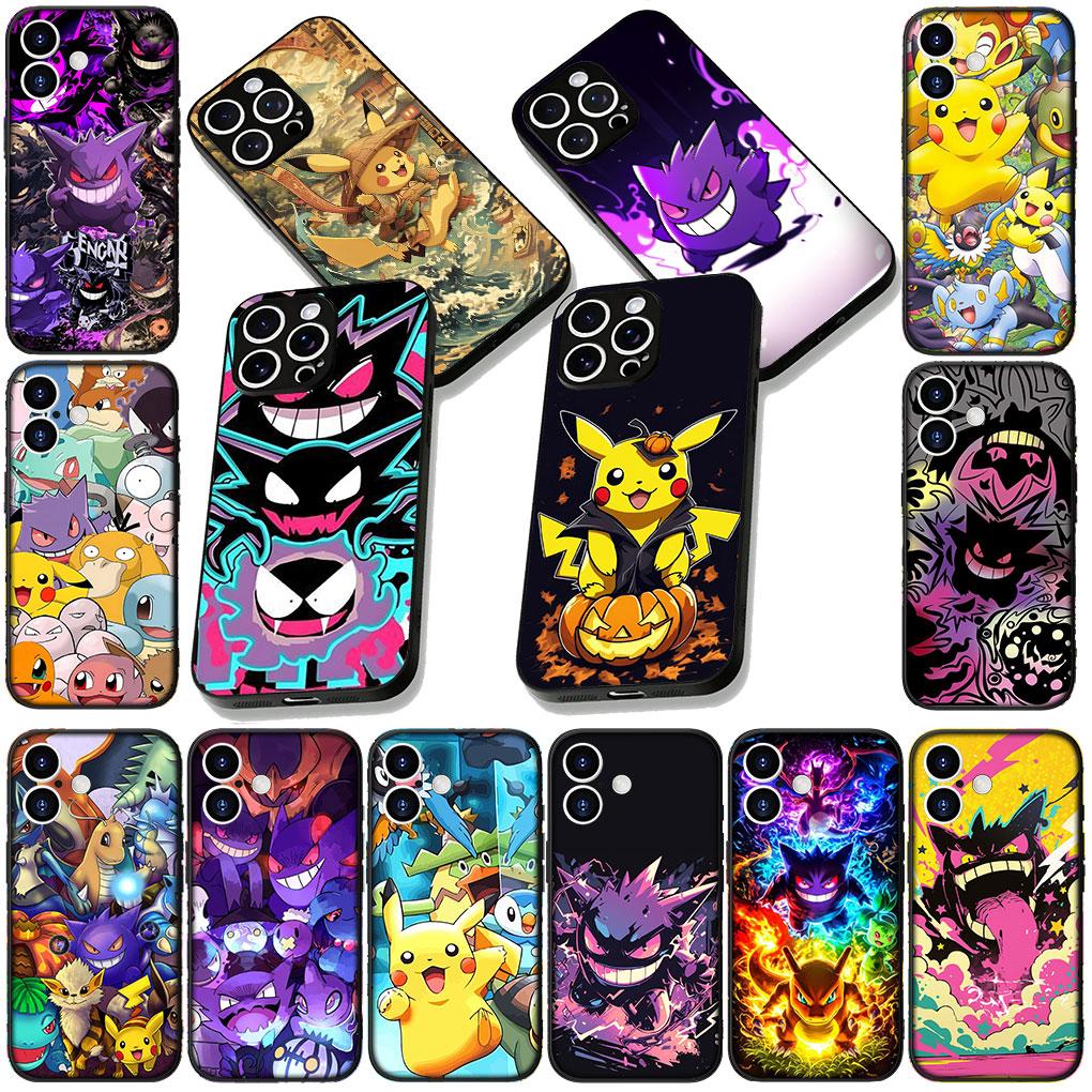 Soft Phone Cover for Xiaomi Redmi 15 9A 9C NFC 7A 9T Note 9 8 7 8T 15c A5 Case P-Pokemons GO P-Pikachus Gengar Casing