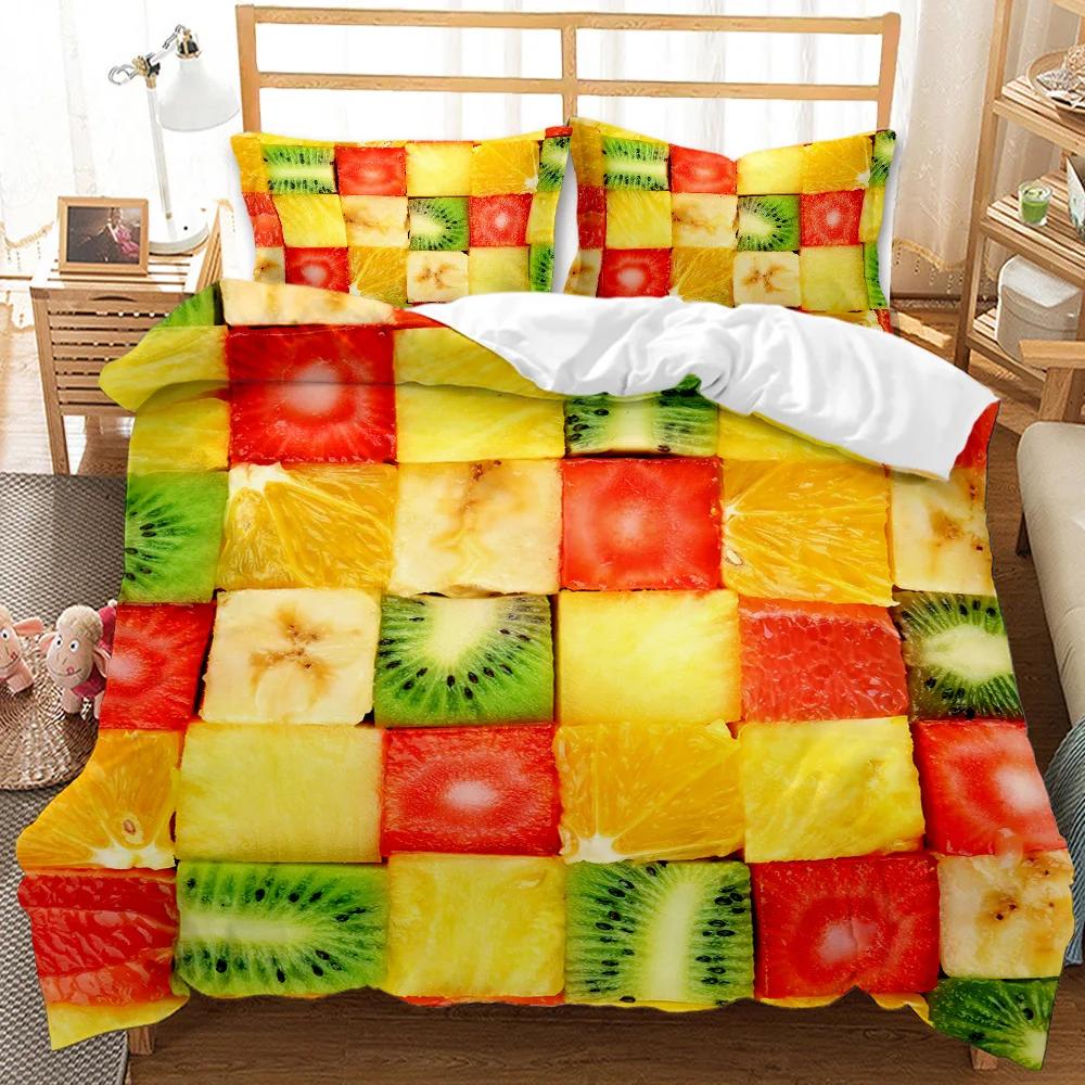 Dessert Duvet Cover Set Colorful Lollipops Bedding Set Chocolate Sugar Bedding Set Colored Candy Snacks Polyester Quilt Cover
