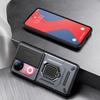 KEYSION Shockproof Armor Phone Case for VIVO V50 5G Slide Camera Lens Protection Ring Stand Phone Back Cover for VIVO V50 5G