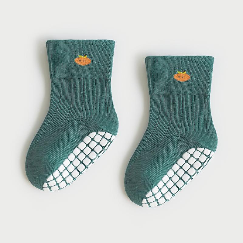 Нескользящие детские носки для пола - Хлопок, Мягкая подошва, Бесшовные, До середины икры, для Новорожденных и Малышей, Весна/Осень