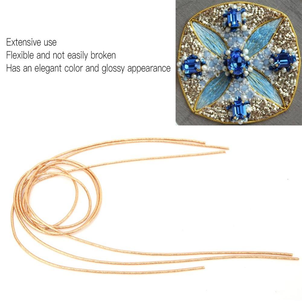 Fine Metallic Embroidery Wire Hand Sewing Metallic Embroidery Thread Beading Wire For Embroidery