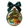 Animal Christmas Ball Ornaments Handcrafted 3D Turtle/Penguin/Bee/Dachshund Clear Ball Ornament for Xmas Tree Holiday Home Party Decor