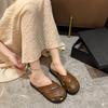 Мода 2025 Новые лоферы-шлепанцы с закрытым носком Женские Новые Летние Сексуальные Низкие Сандалии Повседневные Нескользящие Базовые Римские Слайды Модная Женская Обувь