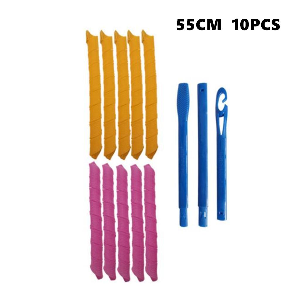 10 шт., бигуди без нагрева, бигуди для волос, мягкие спиральные локоны, ленивая завивка, щипцы для завивки, инструменты для укладки волос