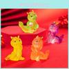 Adorable Translucent New Year Little Dragon Figurine Resin Miniature Desk Ornament