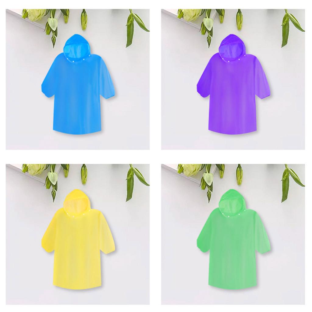 7pcs Disposables Raincoats Cartoon Thickened Rain Ponchos Children Portable Waterproof Outdoor Travel Onepiece Rain Wear