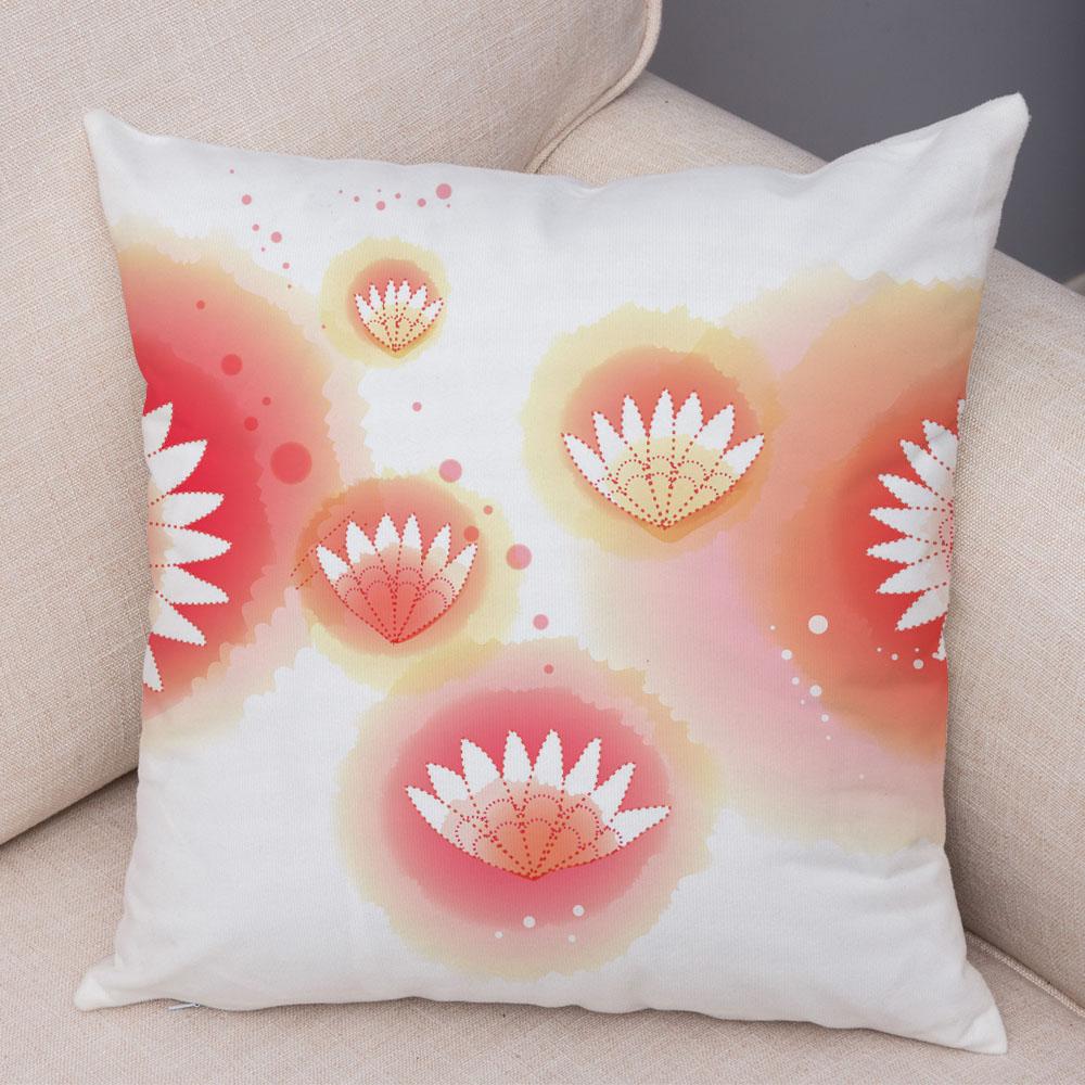 Красивая цветочная подушка, художественная наволочка для дивана, домашняя простая наволочка с геометрическим цветком