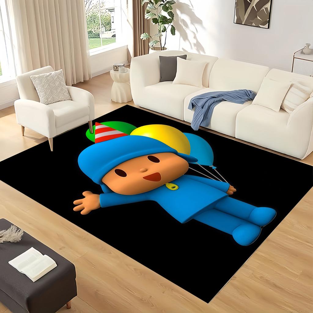 3D Забавный P-Pocoyo Elly Pato Мультяшный Ковер Коврик для Дома Гостиной Спальни Дивана Прихожей Декор, Детский Игровой Нескользящий Коврик для Пола Подарок