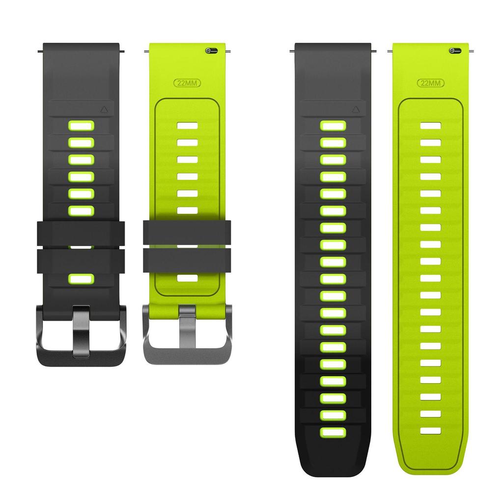22mm Two-Color Silicone Watch Strap for Garmin 255/165 & Suunto Smartwatches