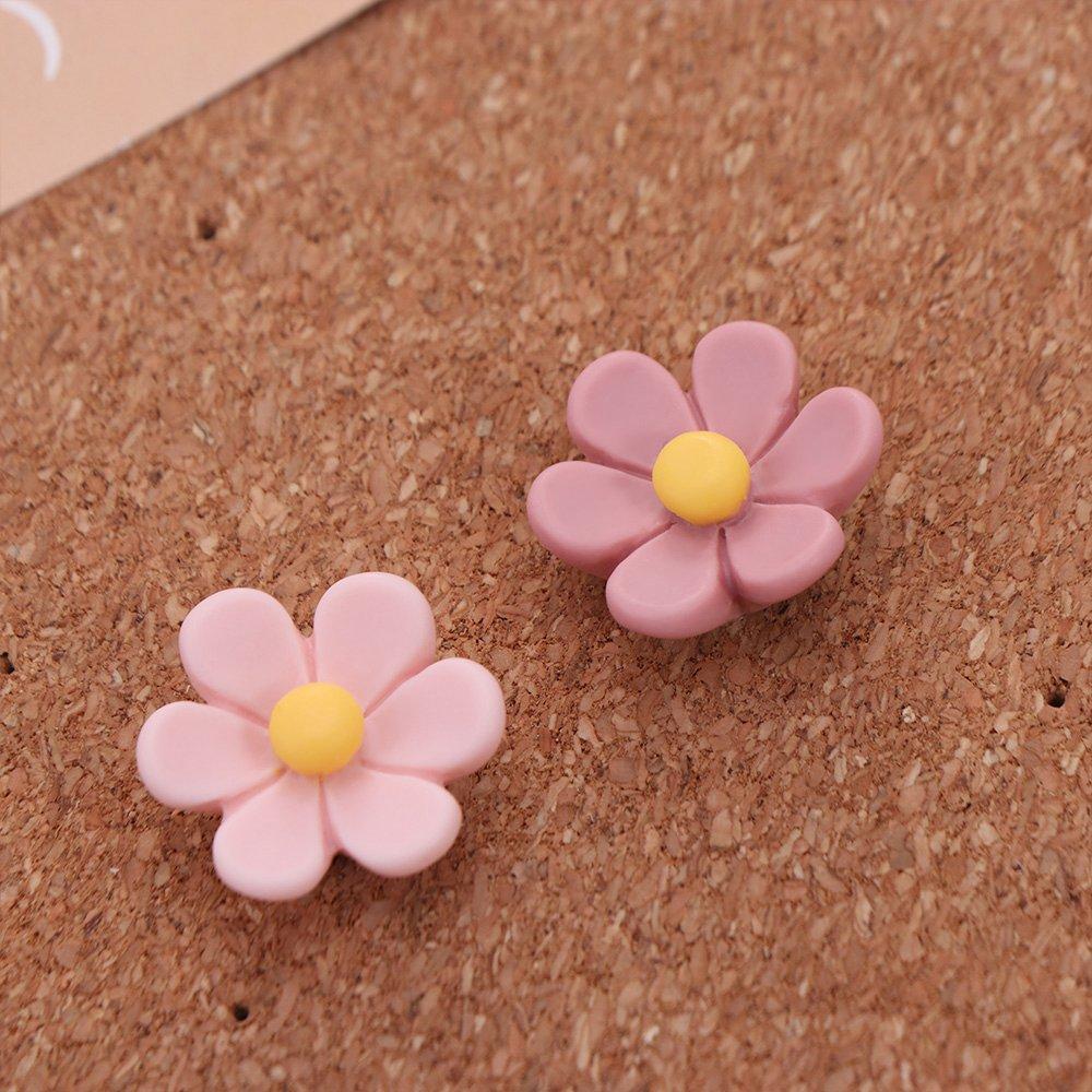 20/30/50Pcs Creative Six-Petal Flower Pushpins DIY Thumb Tacks Portable Board Push Pin Corkboard