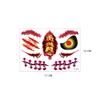 8pcs/set 2024 Hot Sale Halloween Spooky Face Tattoo Stickers Masquerade Scars Scary Face Stickers Tattoo Stickers