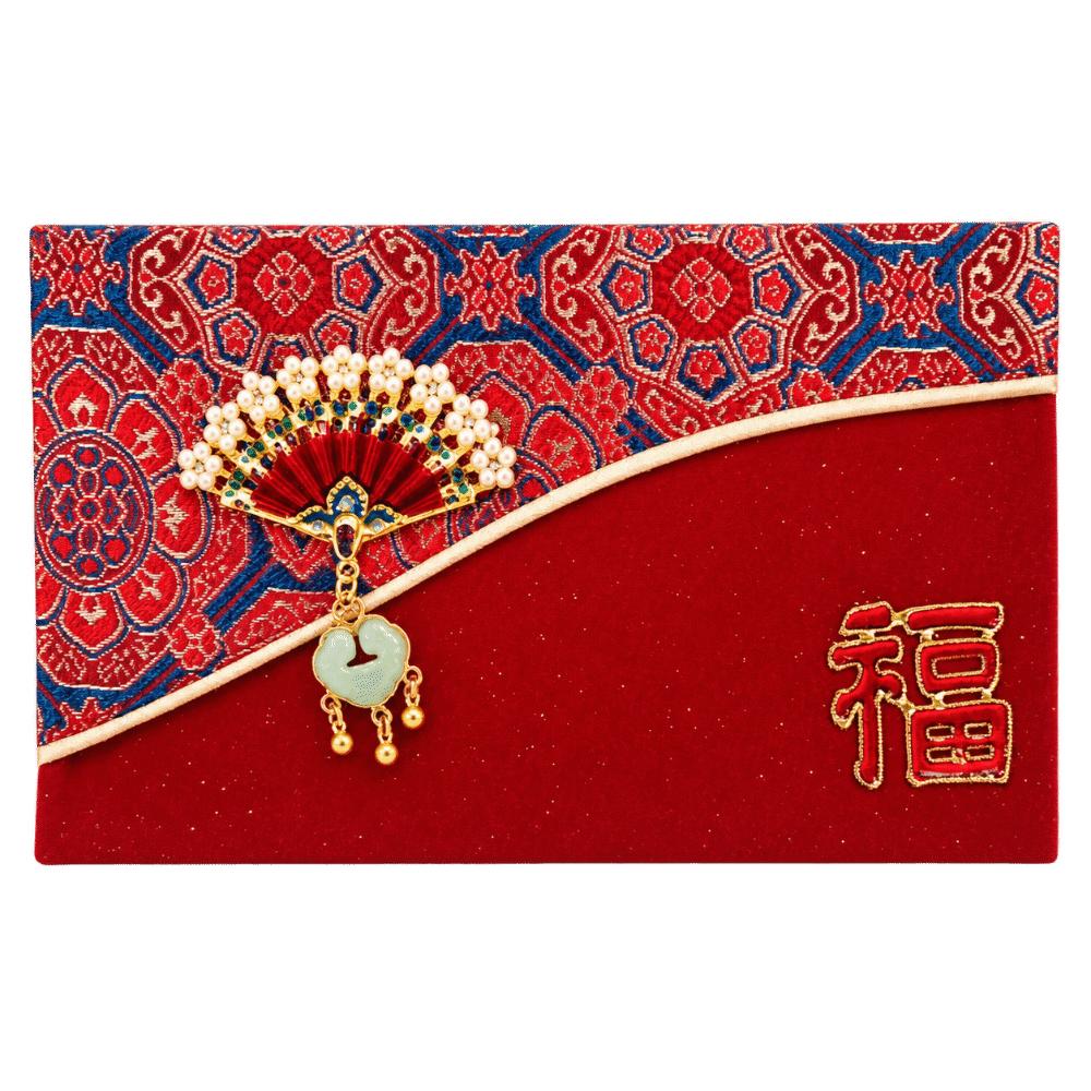 Exquisite Tassel Brocade Red Envelopes Magnetic Buckle Spring Festival Hongbao Family Gathering