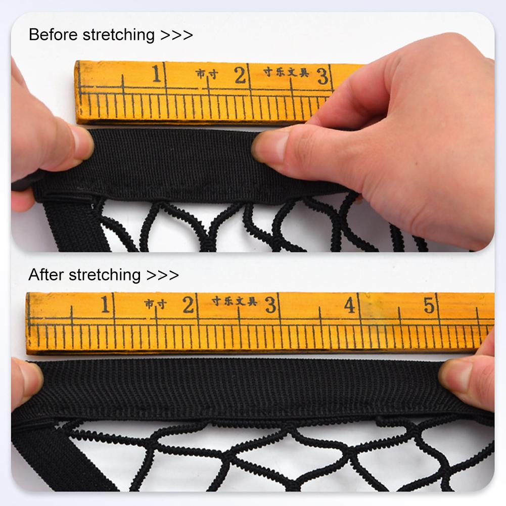 High Elastic Cargo Net for Pickup Truck Bed 4'x4' Stretch to 7'x7' Double Layer Bungee Net Mesh for Ford F150 SVT Raptor Tundra