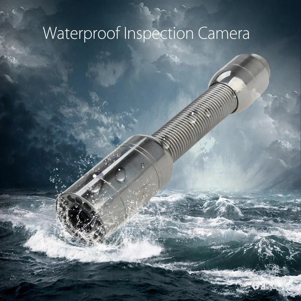 WP90A Pipeline Inspection Camera Drain Sewer Industrial Endoscope 110 Degree Camera IP68 Waterproof 9Inch Lcd Monitor 4500mAh