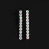 Long Earrings with Natural Opal Round Cut 4mm Good Gemstones 925 Sterling Silver Fine Jewelry for Women Nice Party Gift