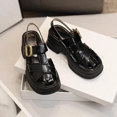 Сандалии-де-суэла-груэса для женщин, сапатос-де-такон-альт-неформальный, универсальные, ахуекадос, популярные, для веры, 2024 г.