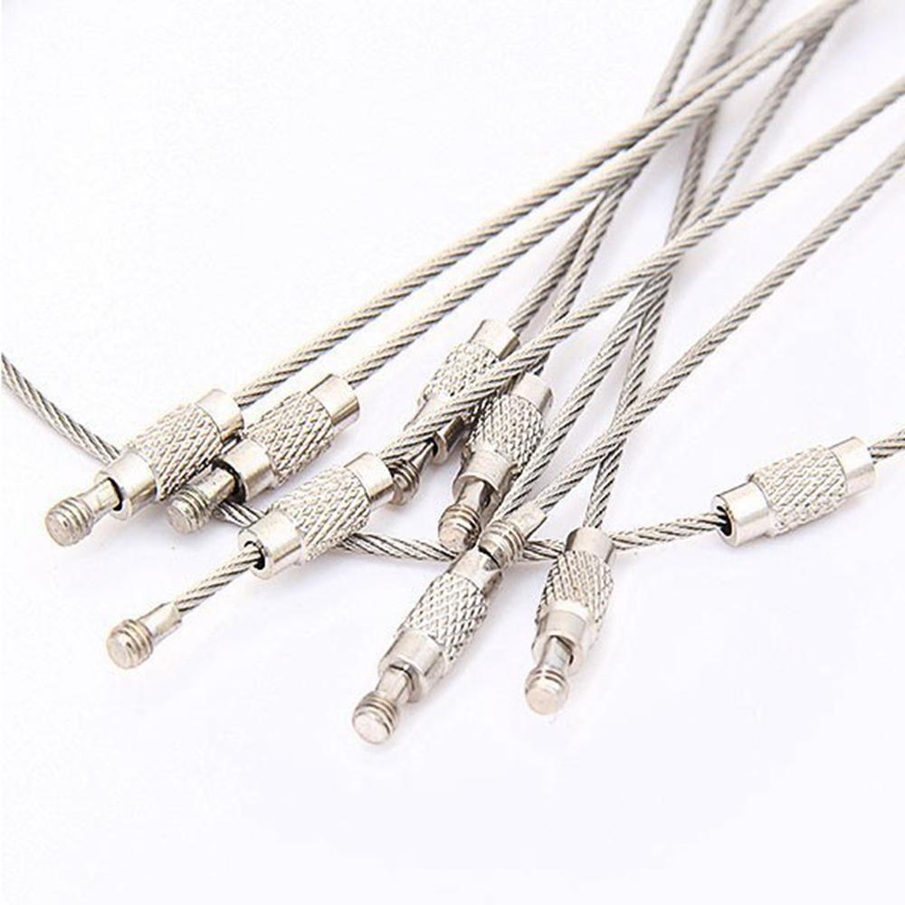 Кабельный трос, винт, наружные инструменты, проволочные брелки, карабин из нержавеющей стали, держатель для ключей EDC