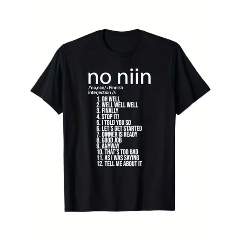 No-Nine men funny Finnish phrase graphic t-shirt unisex women t-shirt casual cotton Vintage Harajuku col Meme short sleeve to