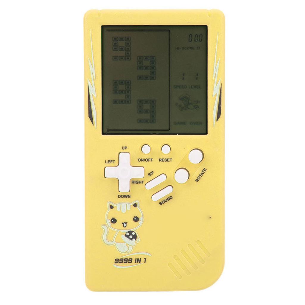 Game Console Portable Large Screen Pocket Game Console Classical Children Game ToysYellow