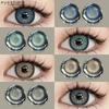 2 шт. цветные контактные линзы для глаз 14,5 мм большие мягкие линзы для глаз корейские Y2k годовое использование