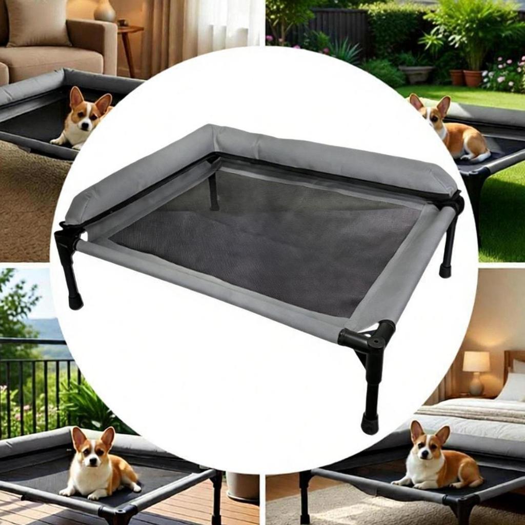 Bed Portable Sturdy Heavy Duty Breathable Hammock Cot for Small Medium Dogs Room
